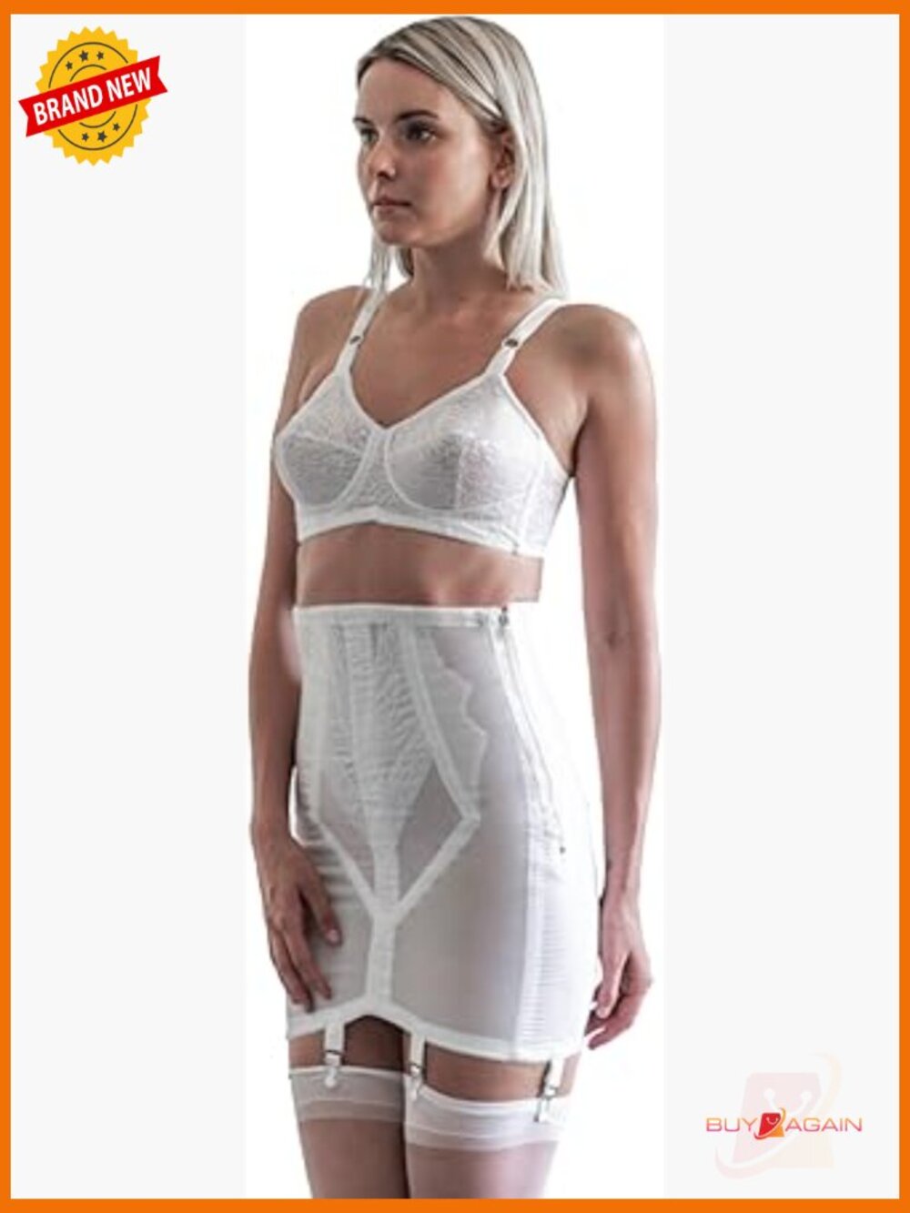 Extra Firm Open Bottom Girdle, Zipper & Hook Closure, USA Made, Sizes M-8X